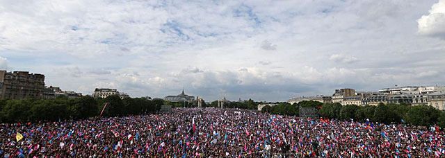 manifestacion contra matrimonio gay en Paris